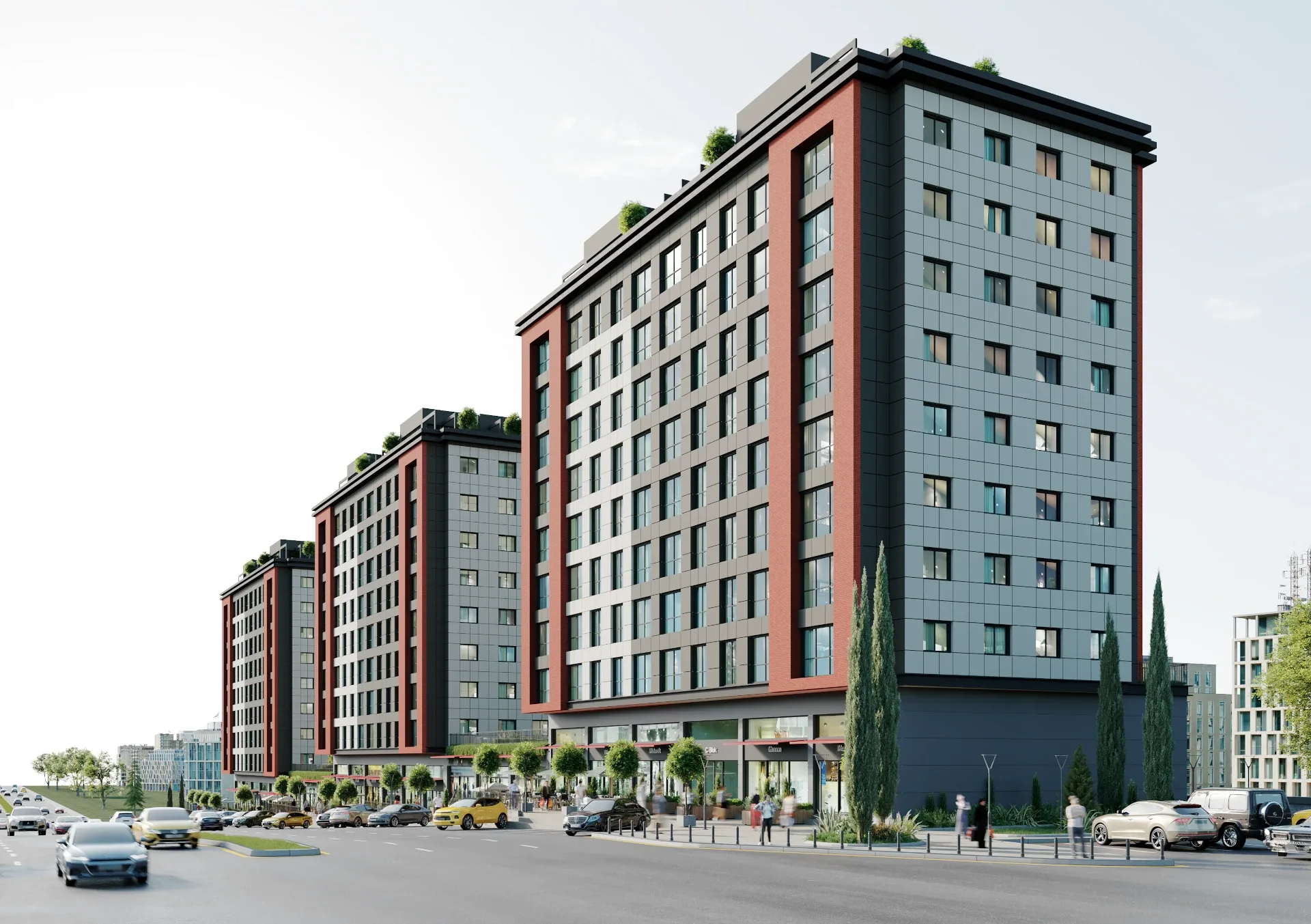No 27 Residence, Beylikdüzü — dış cephe görselleştirmesi
