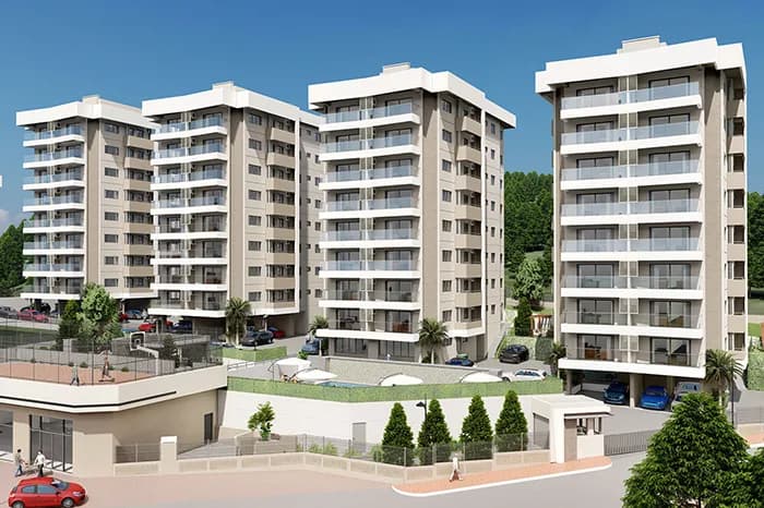 Has Evler, Çiğli — dış cephe görselleştirmesi