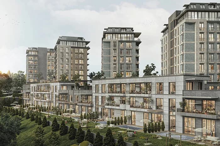 Kempinski Residences Balmumcu, Beşiktaş — dış cephe görselleştirmesi