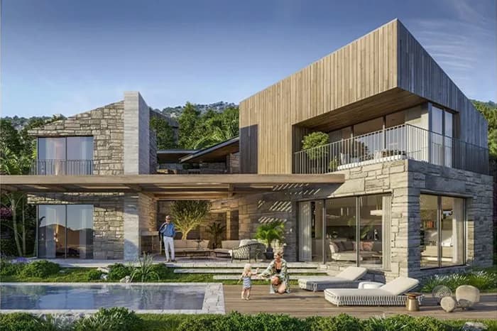 Nidapark Göcek, Fethiye — dış cephe görselleştirmesi
