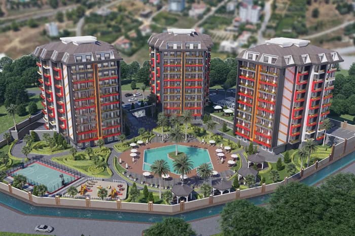 Yıldırım Deluxe, Alanya — dış cephe görselleştirmesi