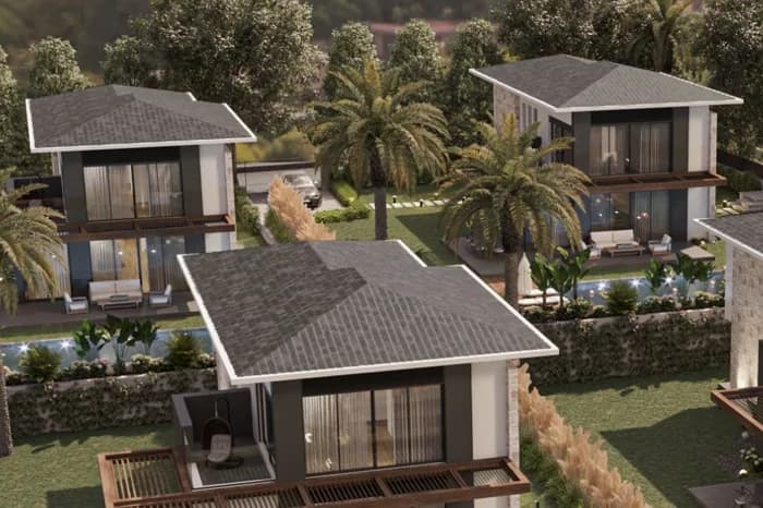 Aryom Dalyan Villaları, Çeşme — dış cephe görselleştirmesi · 2. görsel