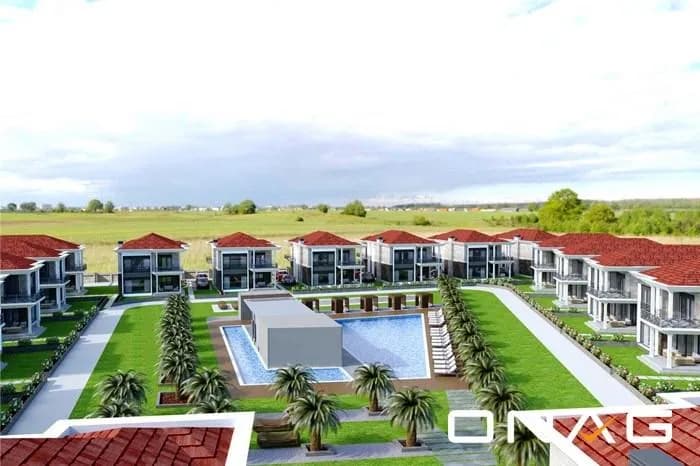 Sasalı Villaları, Çiğli — dış cephe görselleştirmesi