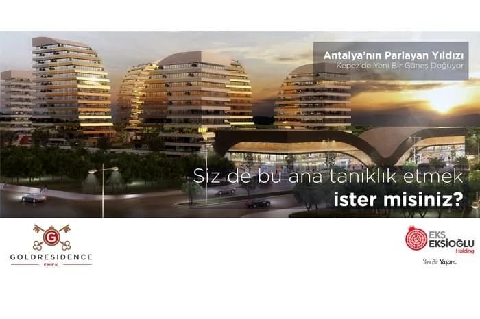 Gold Residence Emek, Kepez — dış cephe görselleştirmesi