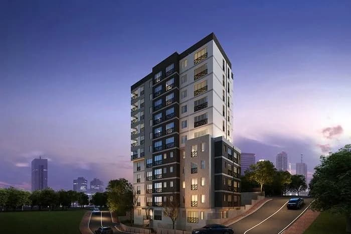 Kent Residence, Kağıthane — dış cephe görselleştirmesi