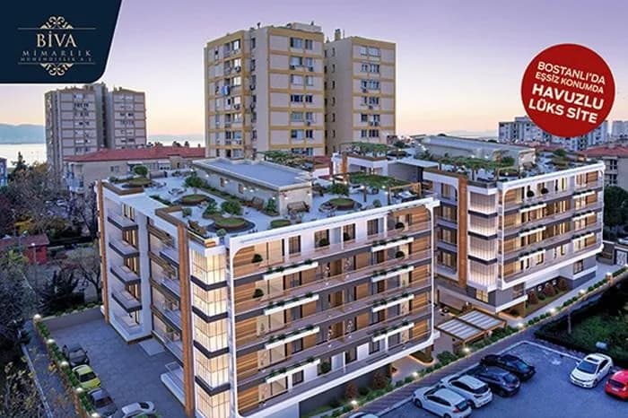 Bostanlı Bivalvia Residences, Karşıyaka — dış cephe görselleştirmesi