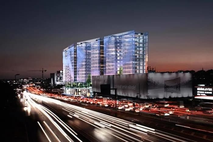 The İstanbul Merter Office, Merter — dış cephe görselleştirmesi