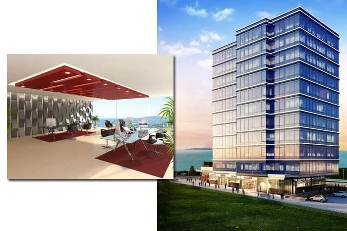 İstmarina Ofis, Kartal — dış cephe görselleştirmesi