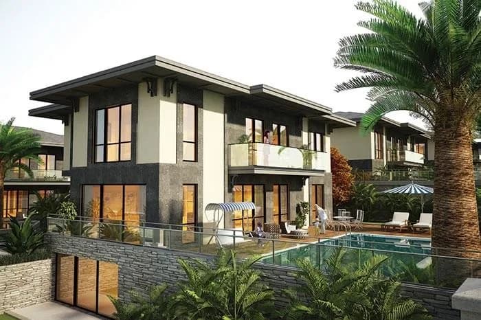 Yonca Villapark, Bahçeşehir — dış cephe görselleştirmesi