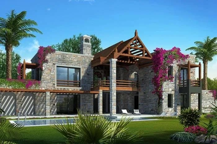Mimdoza, Bodrum Gümüşlük — dış cephe görselleştirmesi