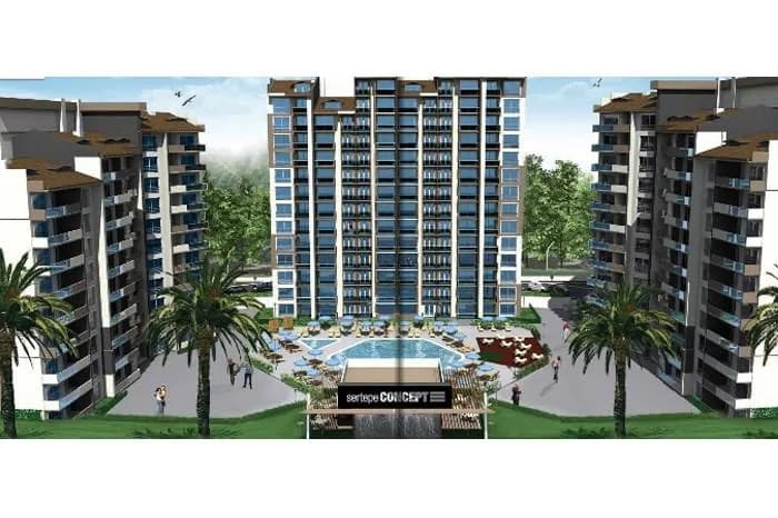 Sertepe Concept, Nilüfer — dış cephe görselleştirmesi