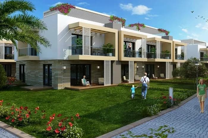 Çanakkale Villa Koru Modern, Kepez — dış cephe görselleştirmesi