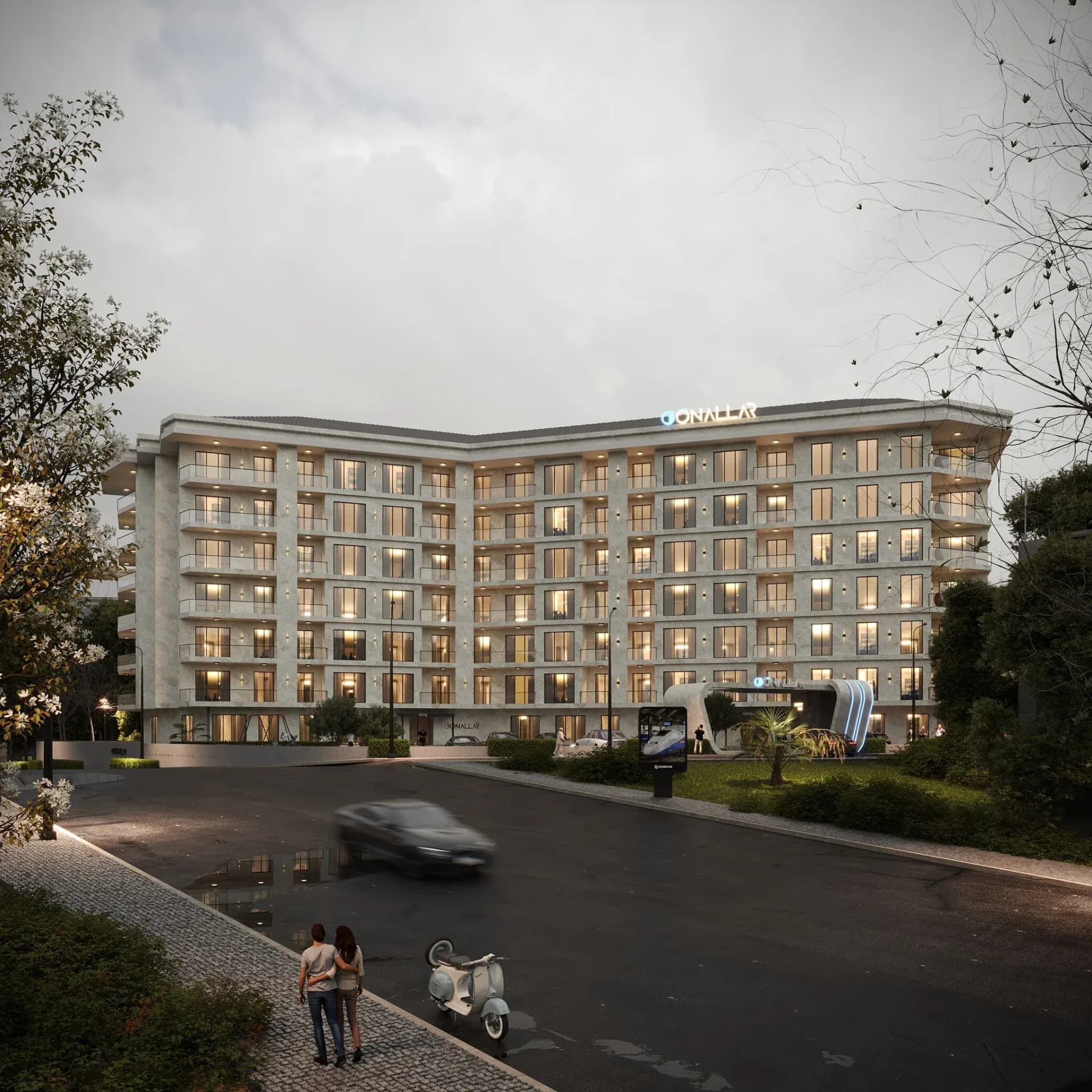 Aksu Akasya Sitesi, Giresun — dış cephe görselleştirmesi · 2. görsel