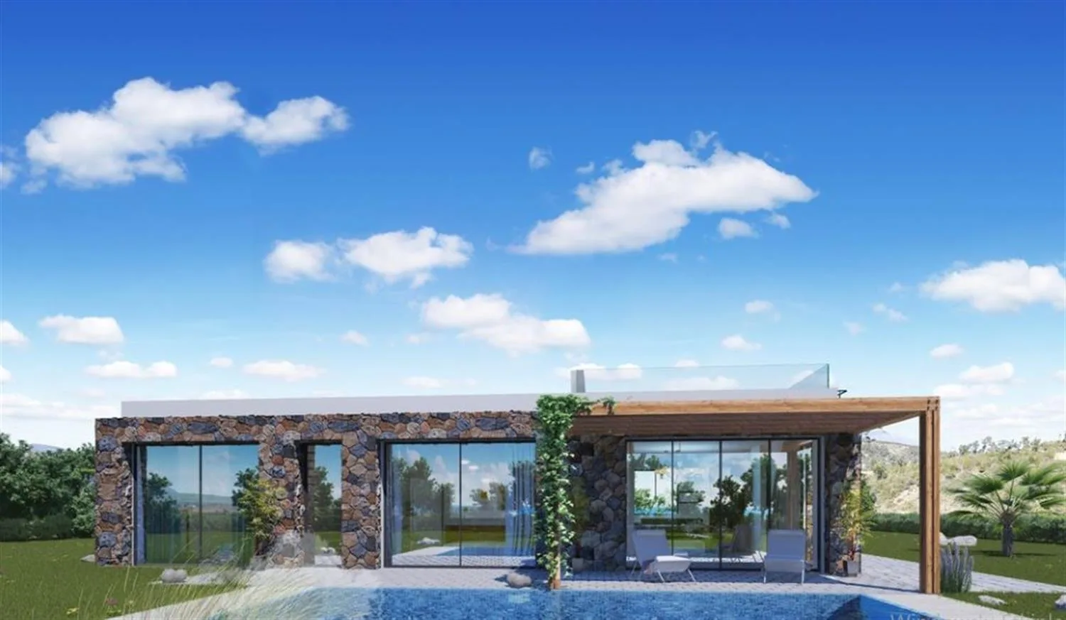 Alagadi Waterfront Evleri, Girne — dış cephe görselleştirmesi