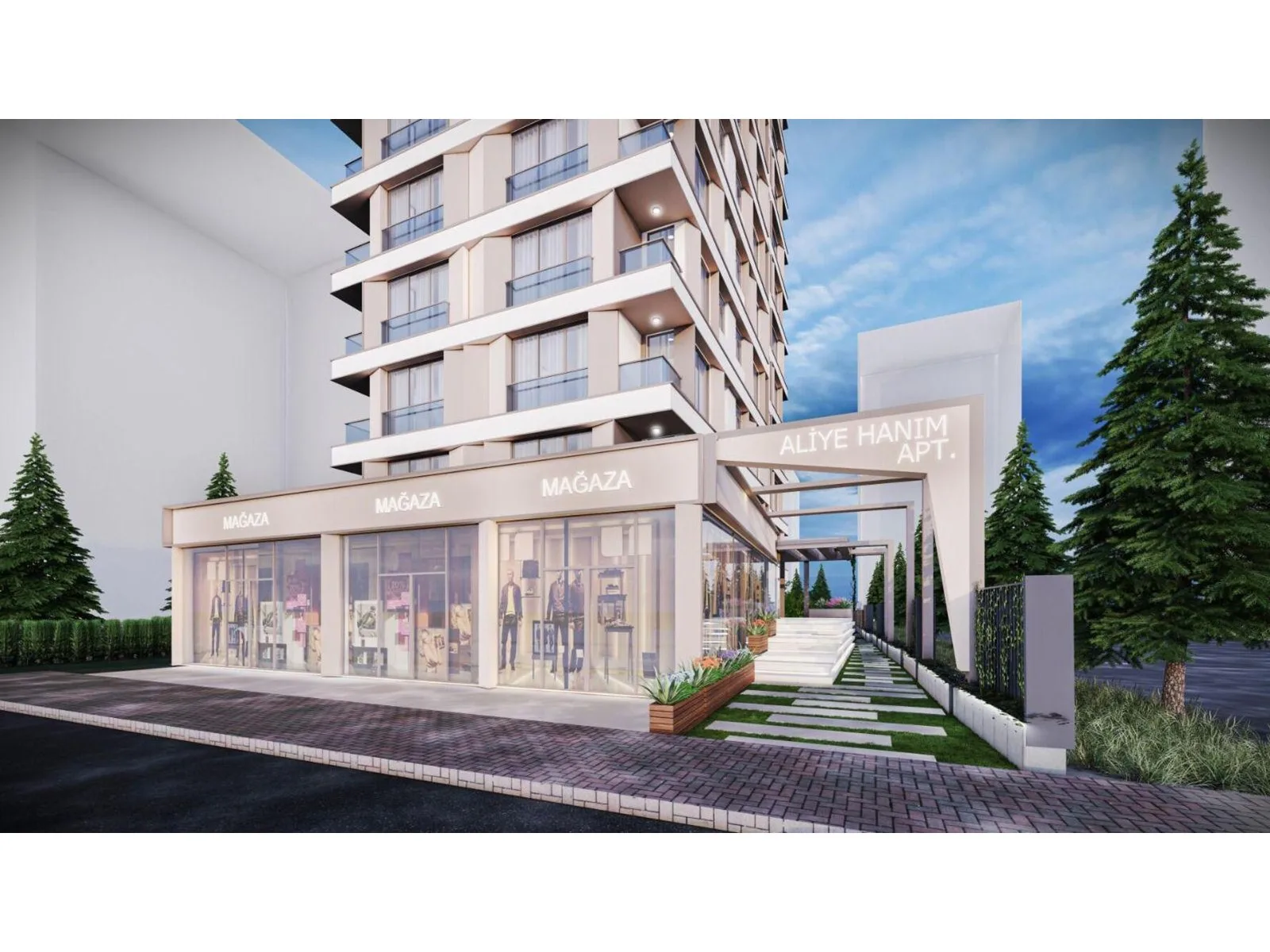 Aliye Hanım Konutları, Kadıköy — dış cephe görselleştirmesi · 5. görsel