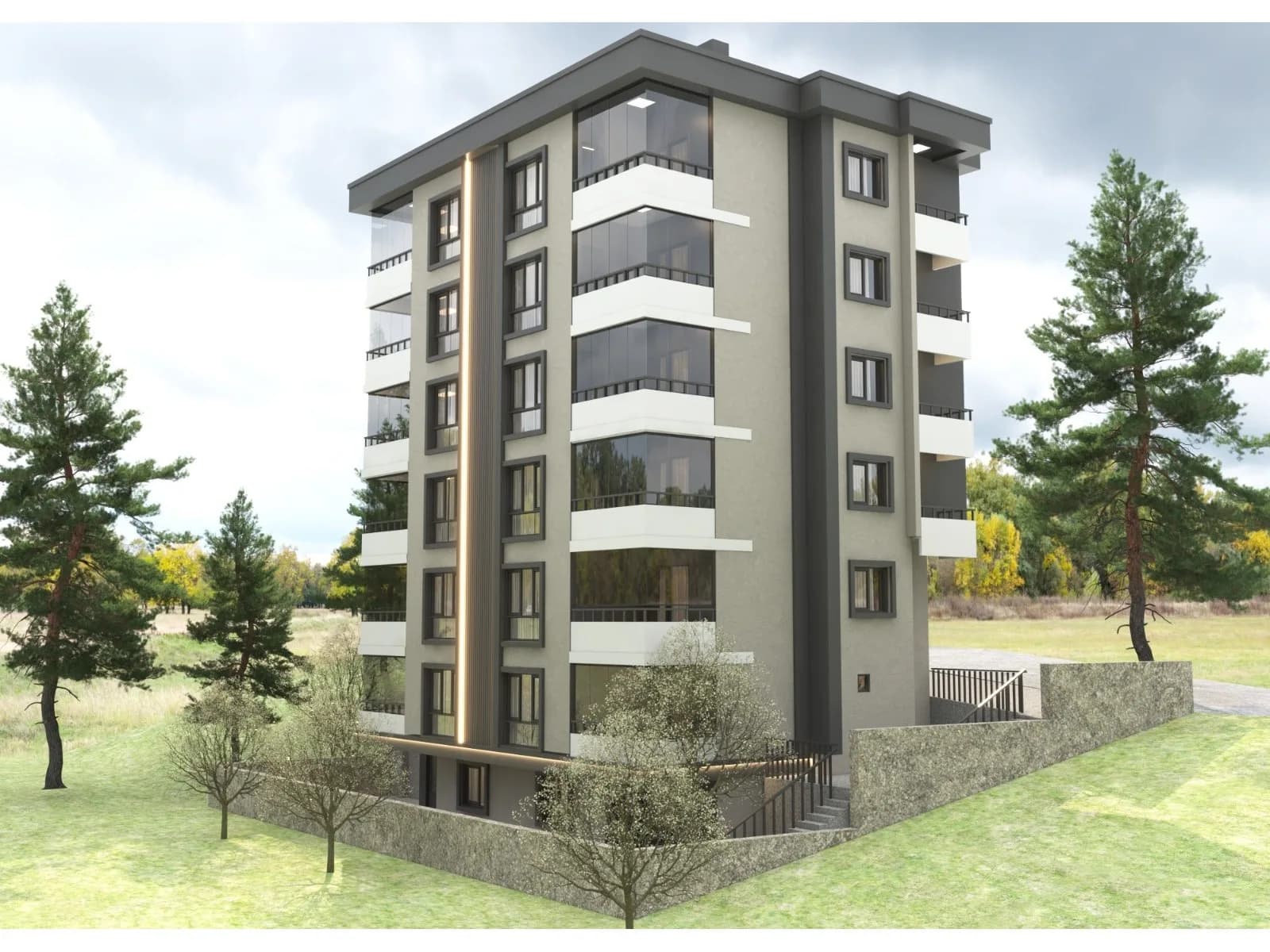 Antcon Evleri, Atakum — dış cephe görselleştirmesi