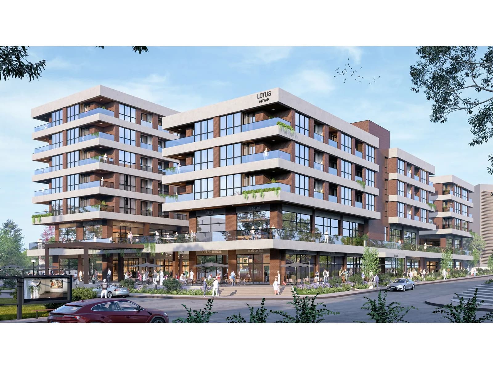 Aryap Lotus, Tepebaşı — dış cephe görselleştirmesi