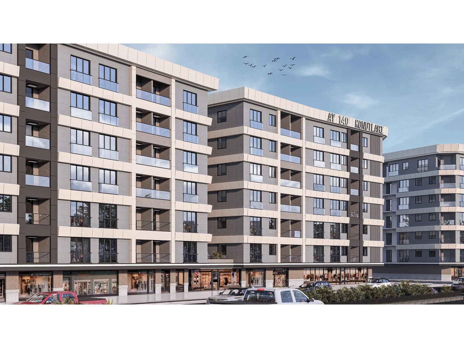 Ay 140 Konutları, Maltepe — dış cephe görselleştirmesi