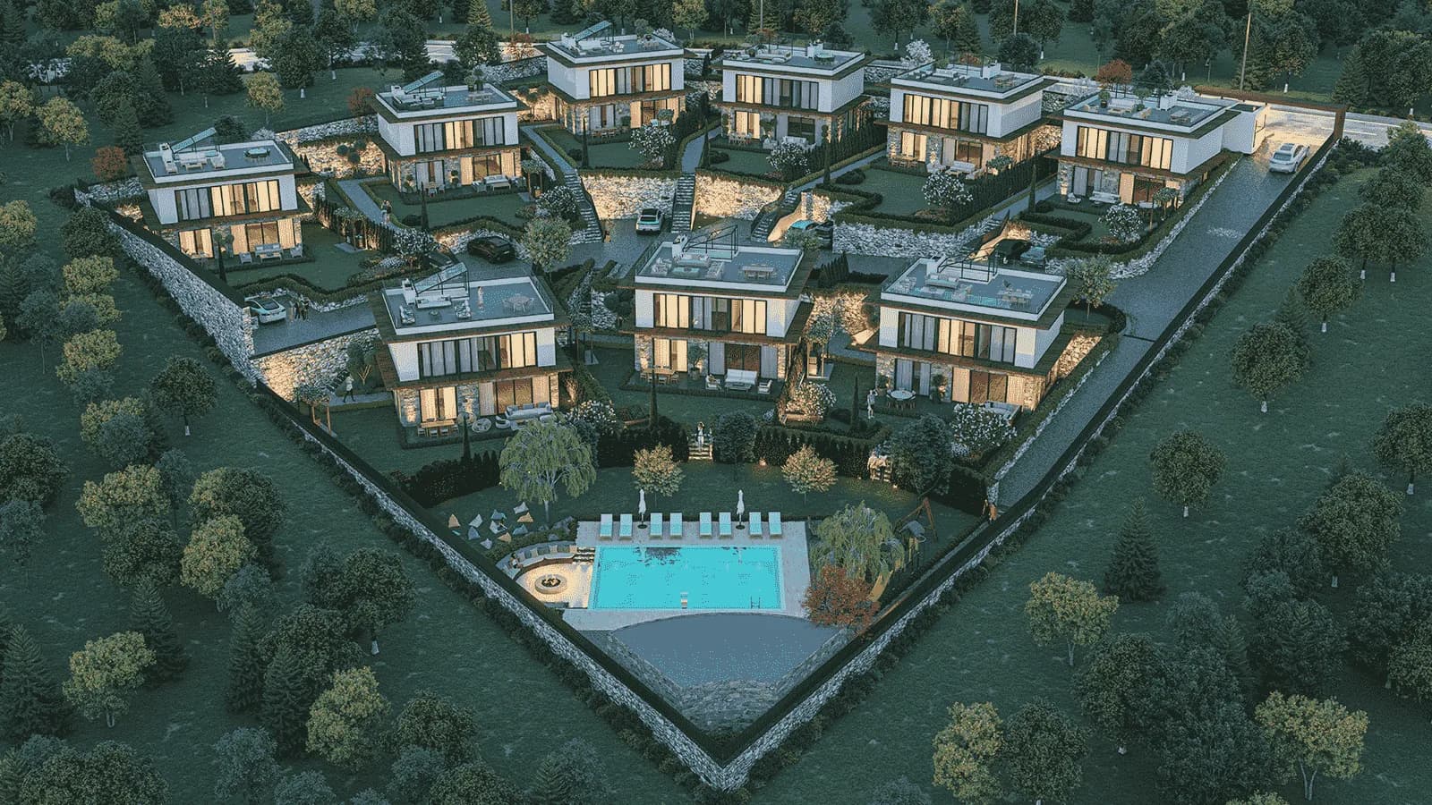 Ballıca SaklıBahçe Villaları, Pendik — dış cephe görselleştirmesi · 4. görsel