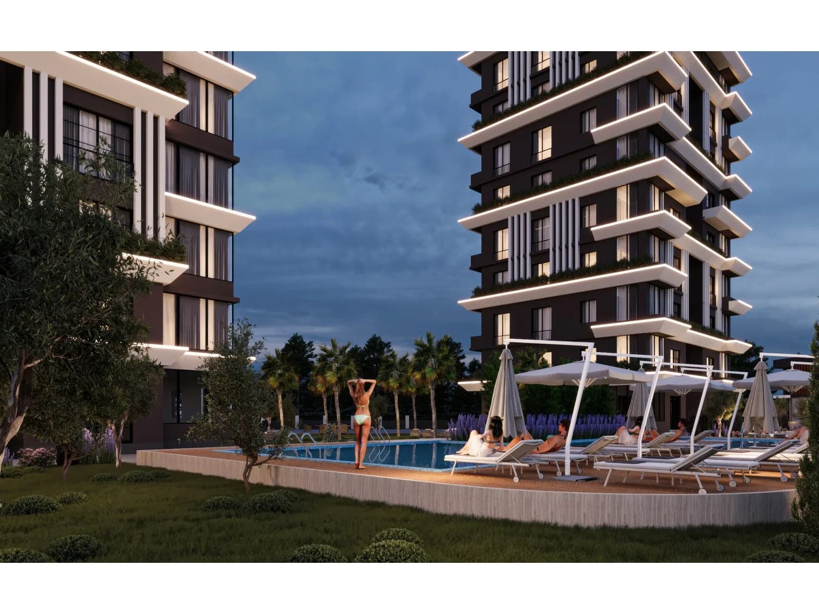Binici Gold Sitesi, Mezitli — dış cephe görselleştirmesi · 4. görsel