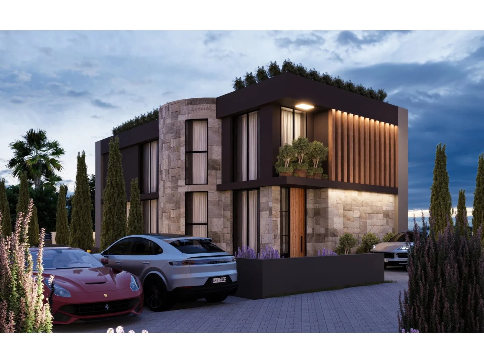 Binici Gold Sitesi, Mezitli — dış cephe görselleştirmesi