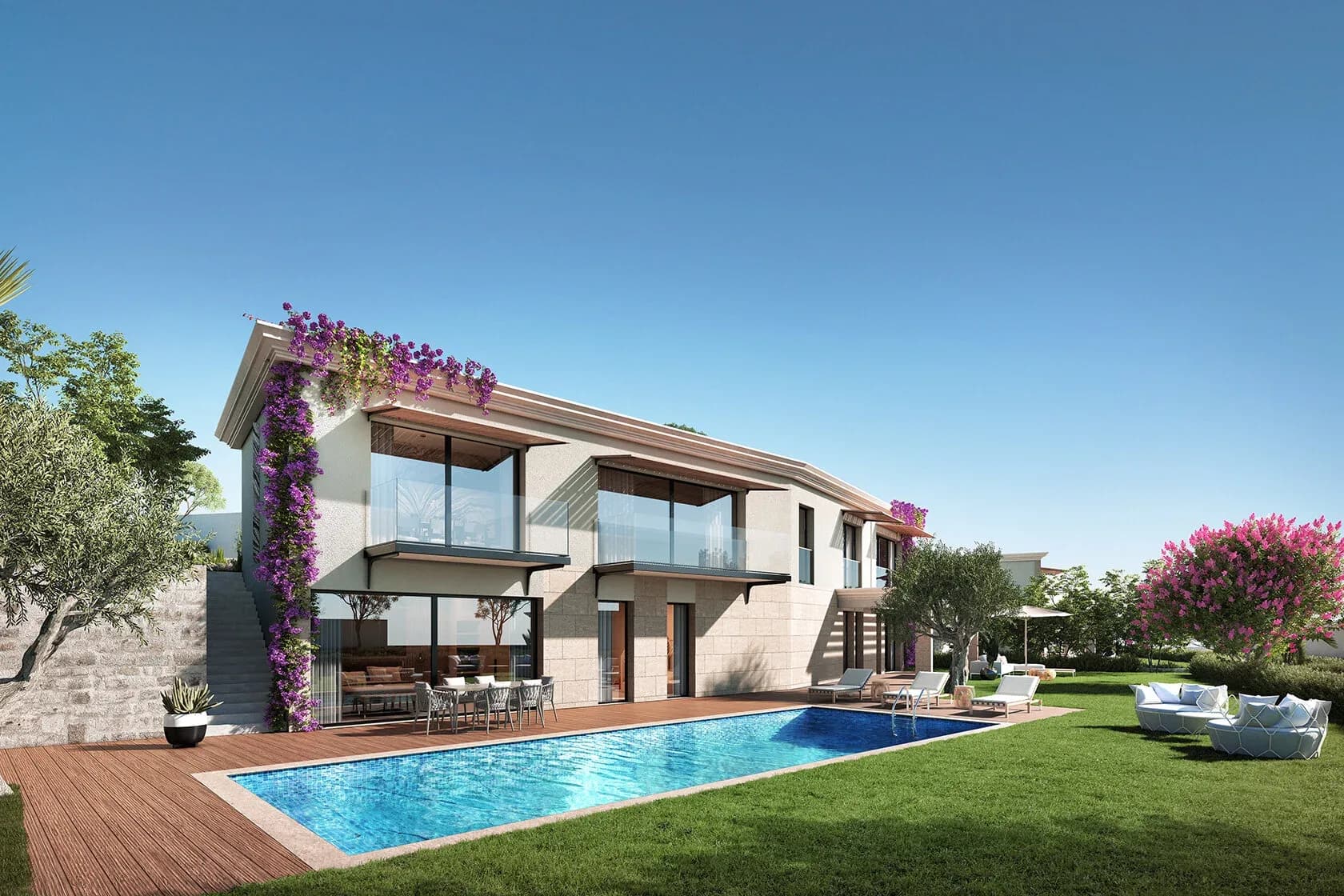 Blue Arya, Bodrum — dış cephe görselleştirmesi · 3. görsel