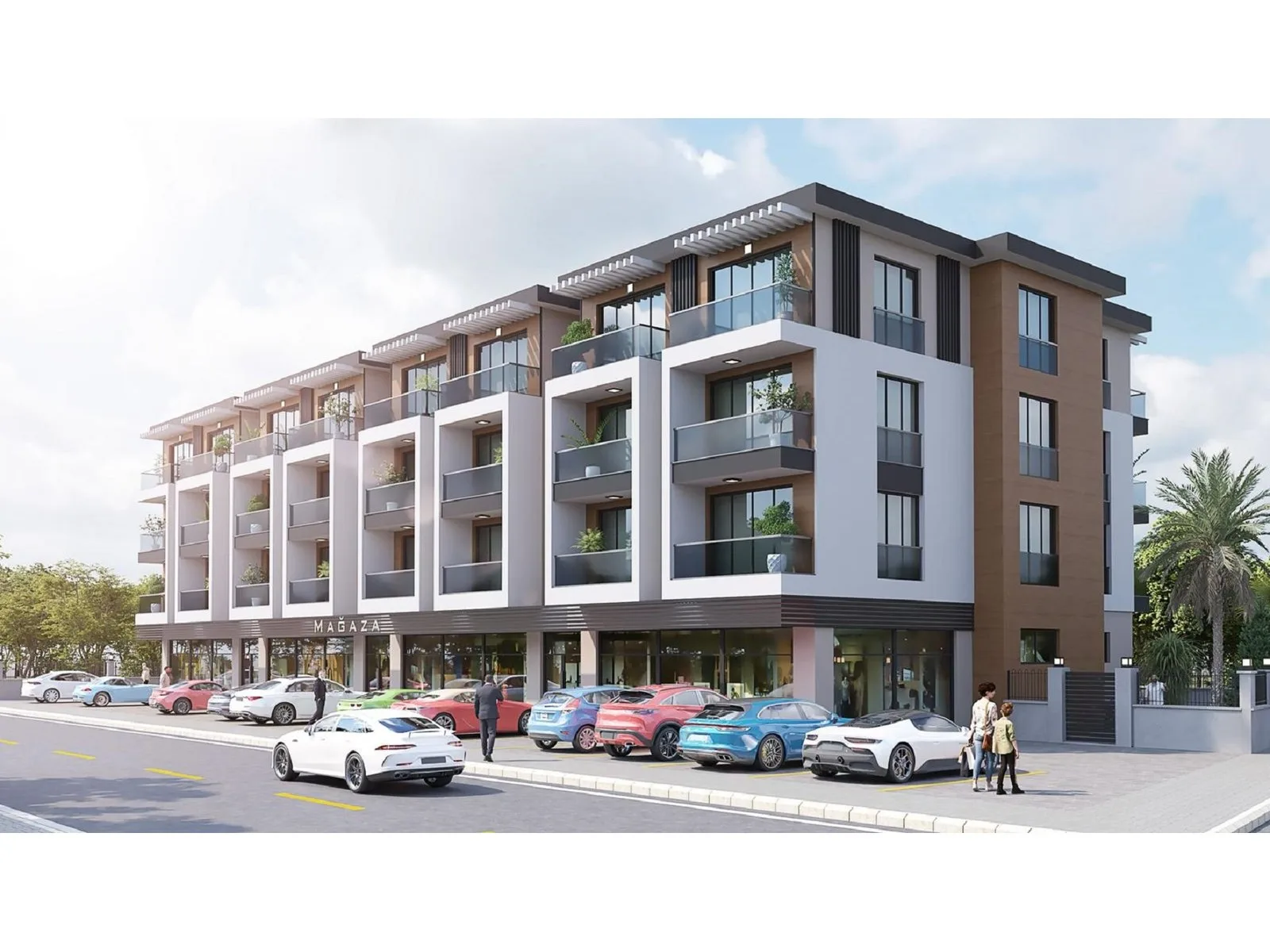 Cadde Premium, Gölcük — dış cephe görselleştirmesi