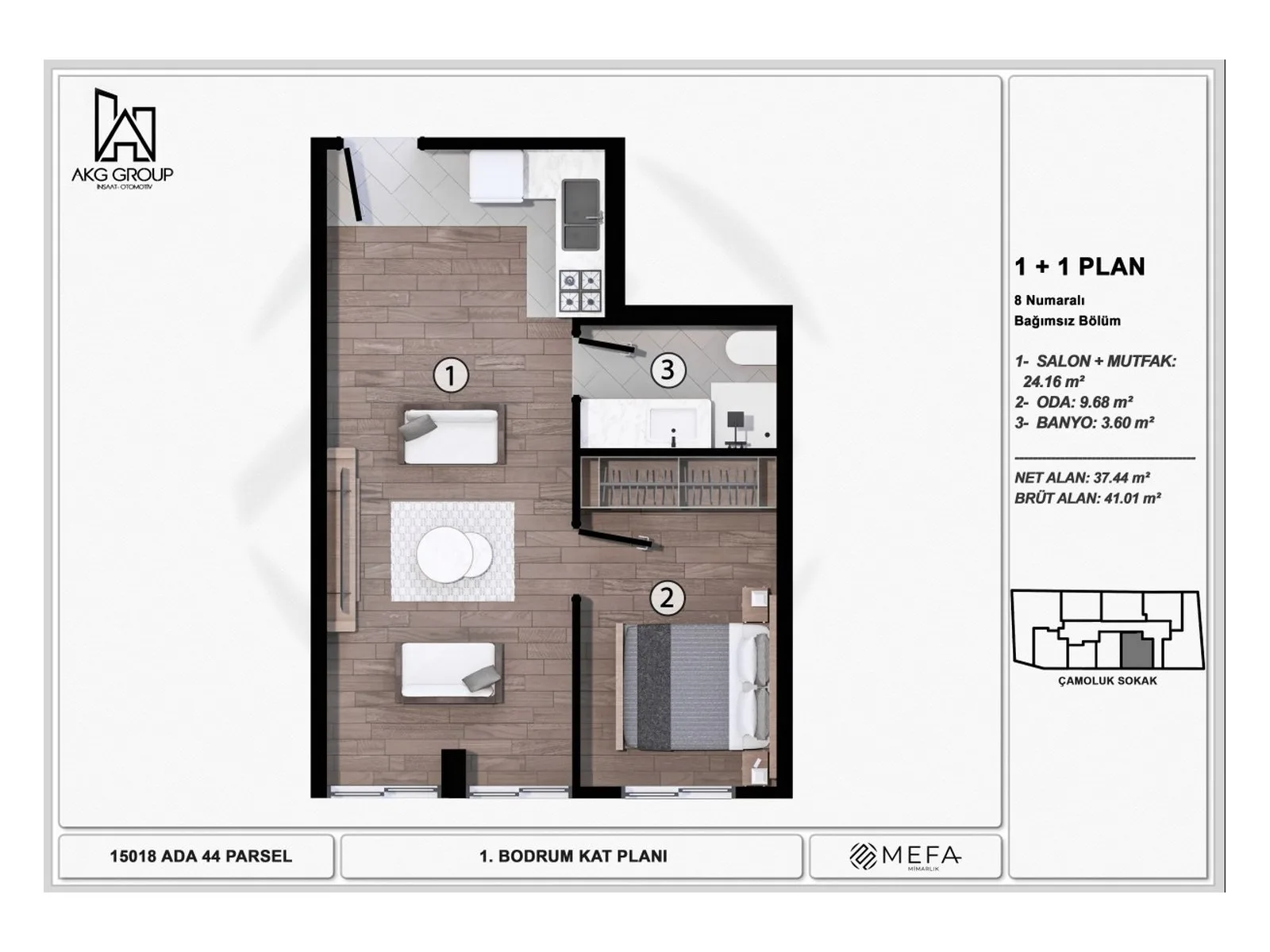 Çam Apartmanı, Maltepe — dış cephe görselleştirmesi · 3. görsel