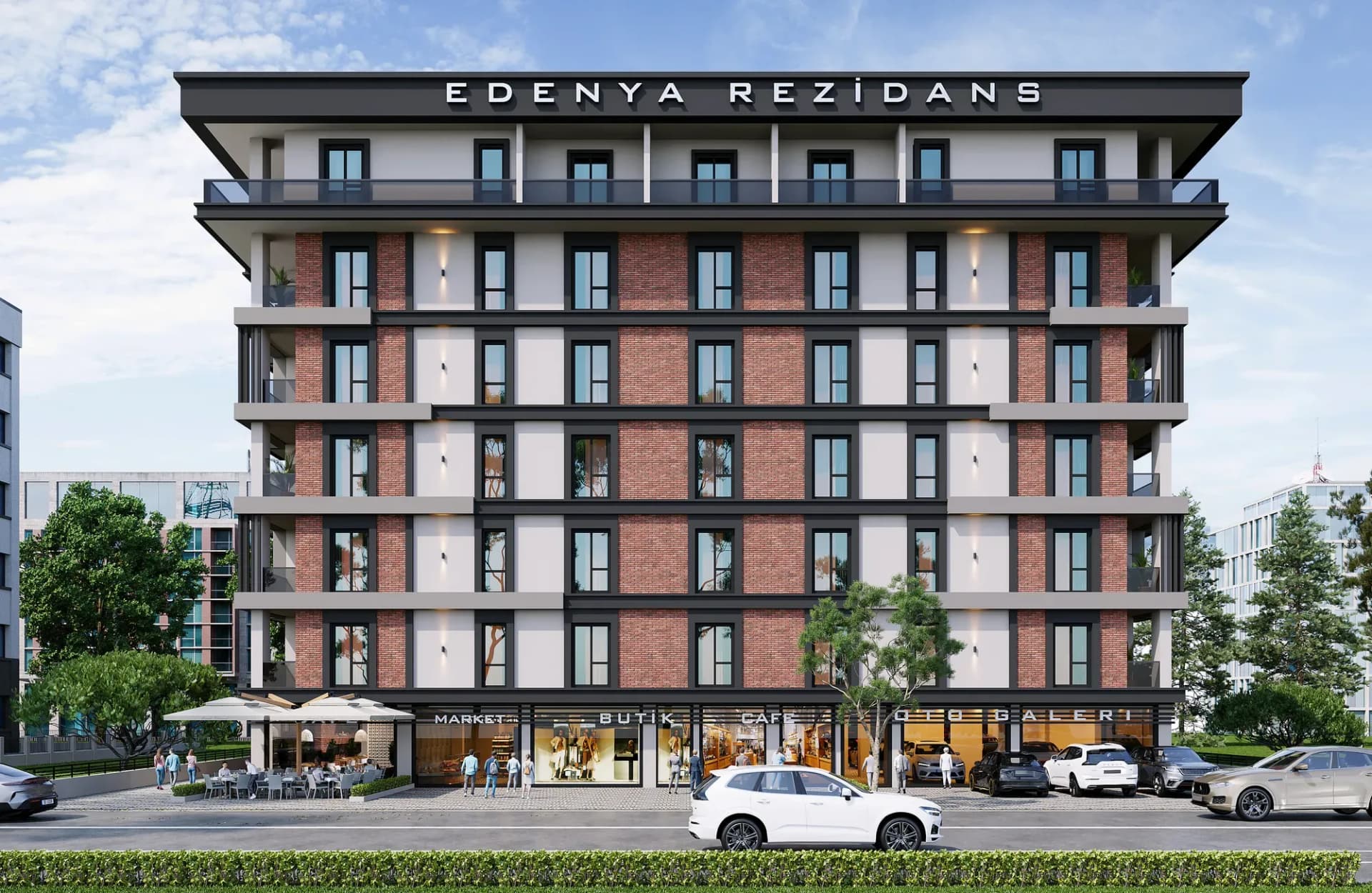 Edenya Residence, İzmit — dış cephe görselleştirmesi