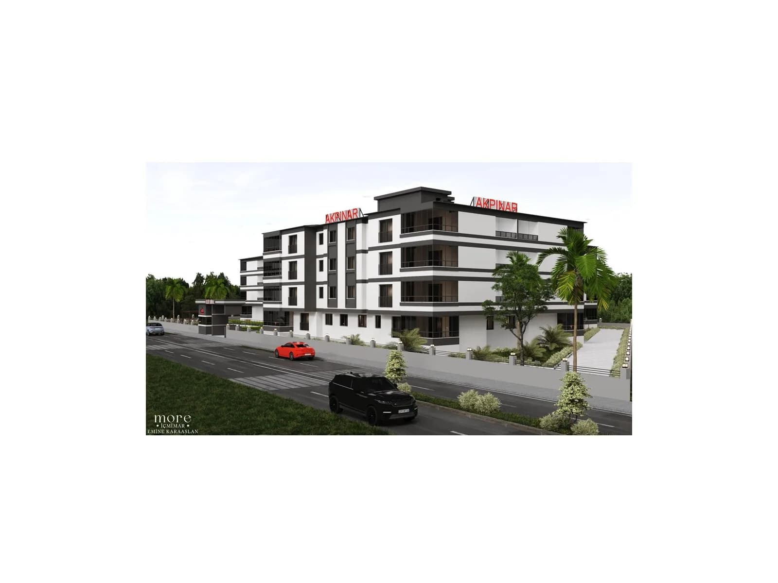 Elit Riva Sitesi, Torbalı — dış cephe görselleştirmesi