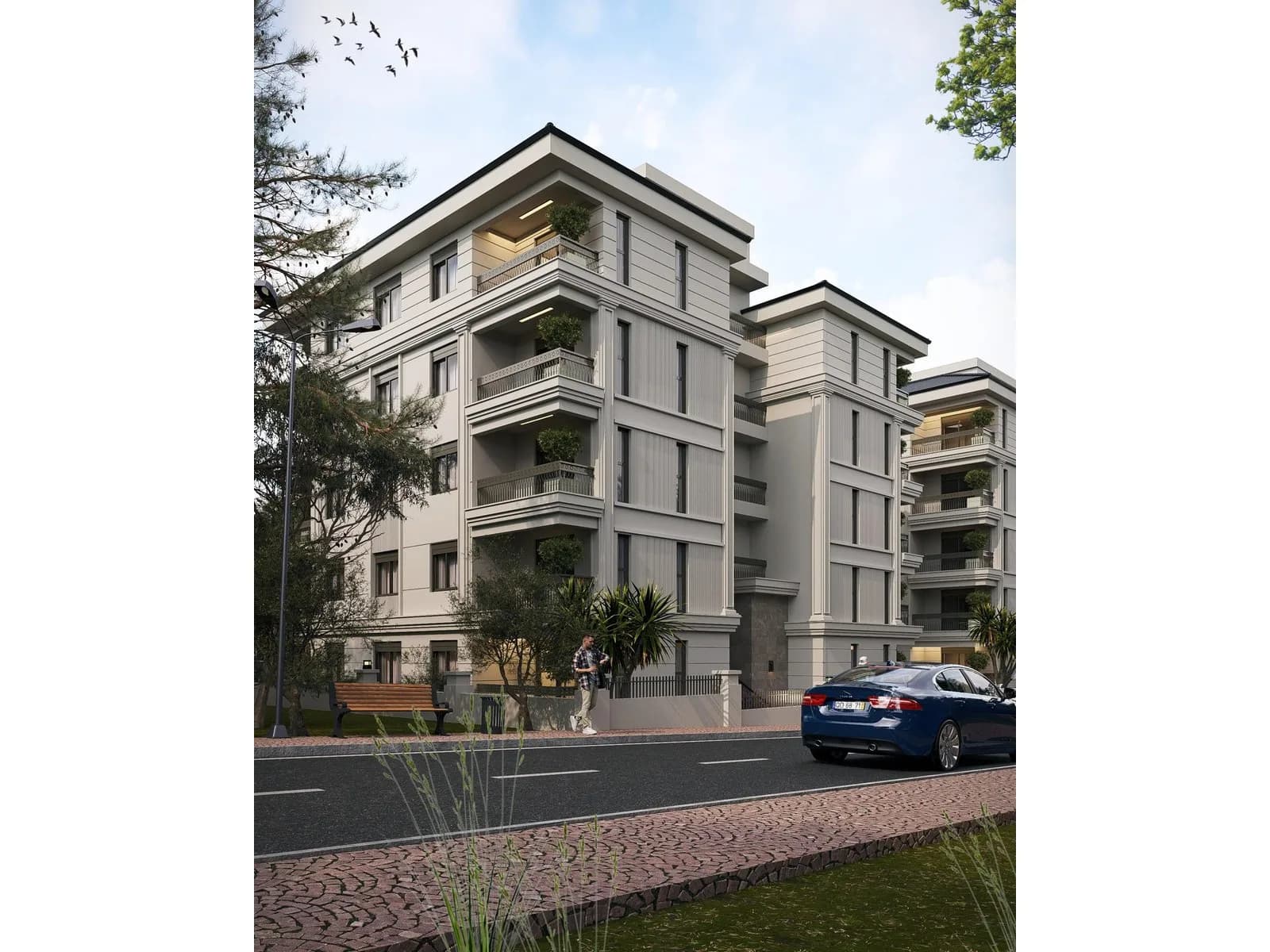 Ergenekon Sitesi, Serik — dış cephe görselleştirmesi