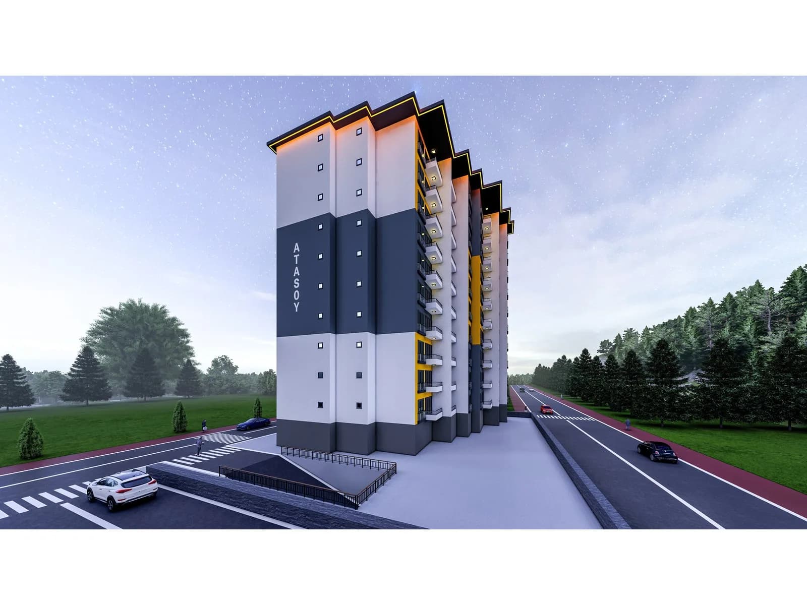 Esenköy Çetin Apartmanı, Karadenizereğli — dış cephe görselleştirmesi · 5. görsel