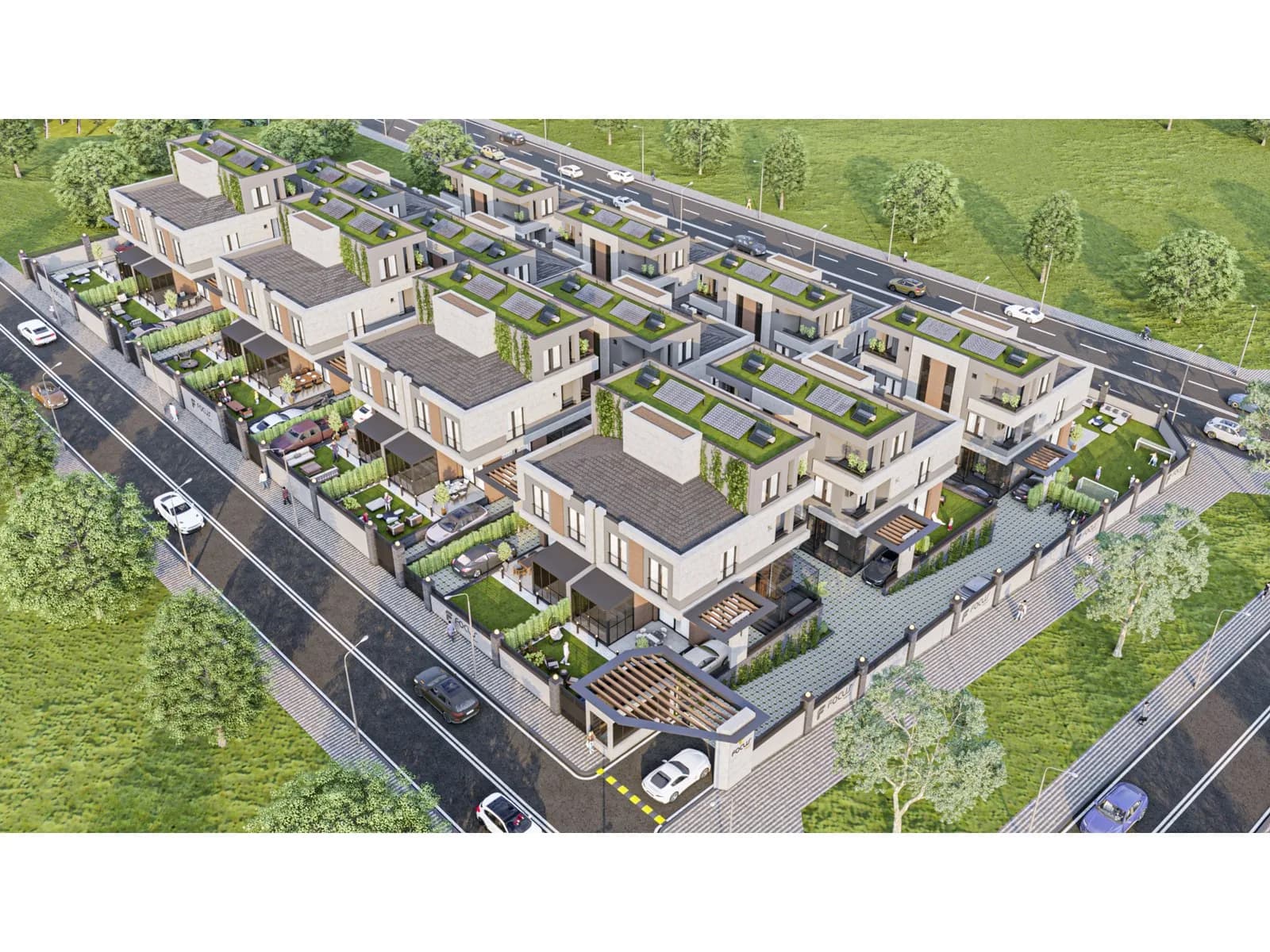 Focus Vista Villaları, Şahinbey — dış cephe görselleştirmesi · 5. görsel