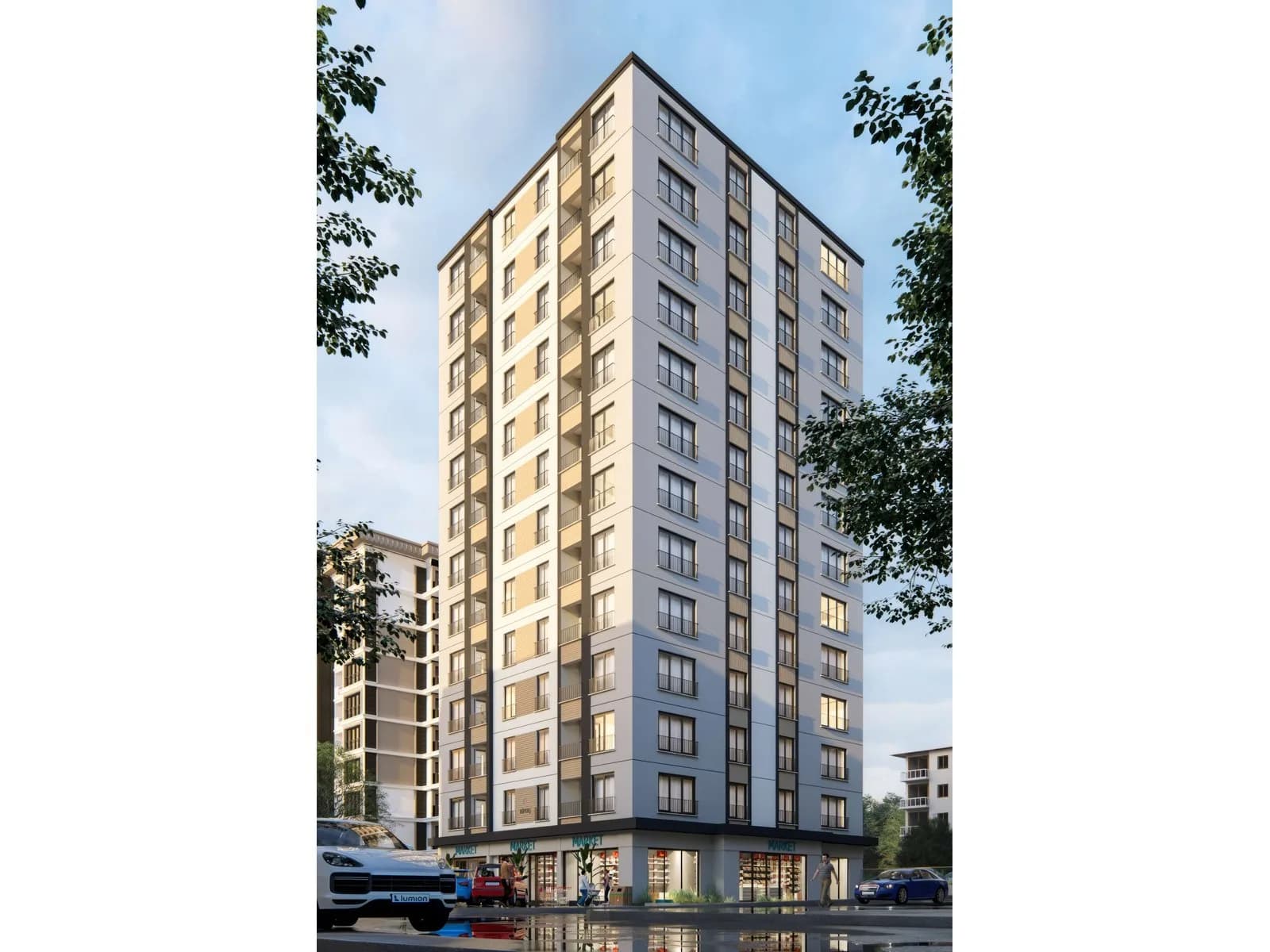 Gökay Merdivenköy, Kadıköy — dış cephe görselleştirmesi