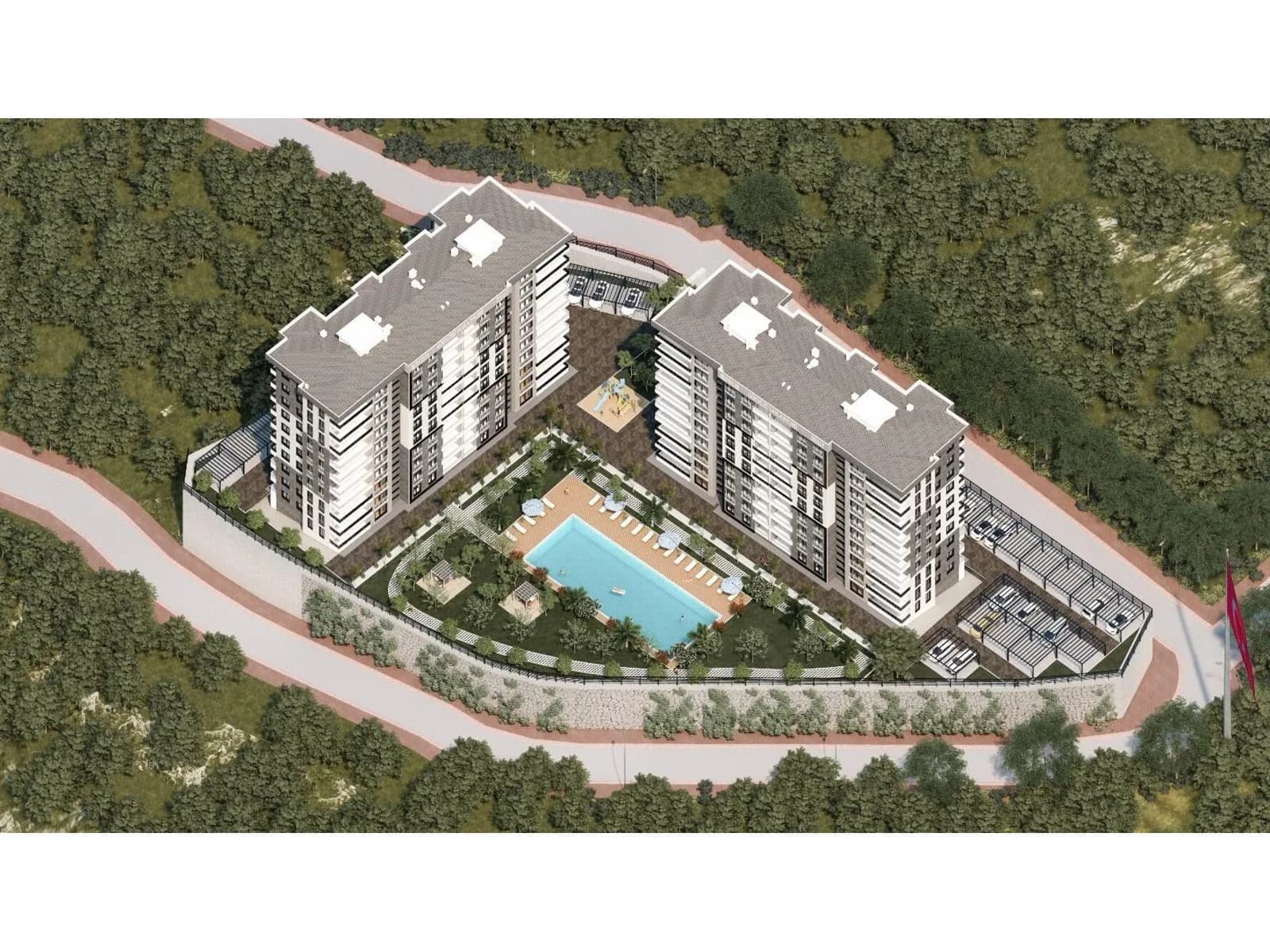 Gökyüzü Yayla Evleri, Giresun — dış cephe görselleştirmesi