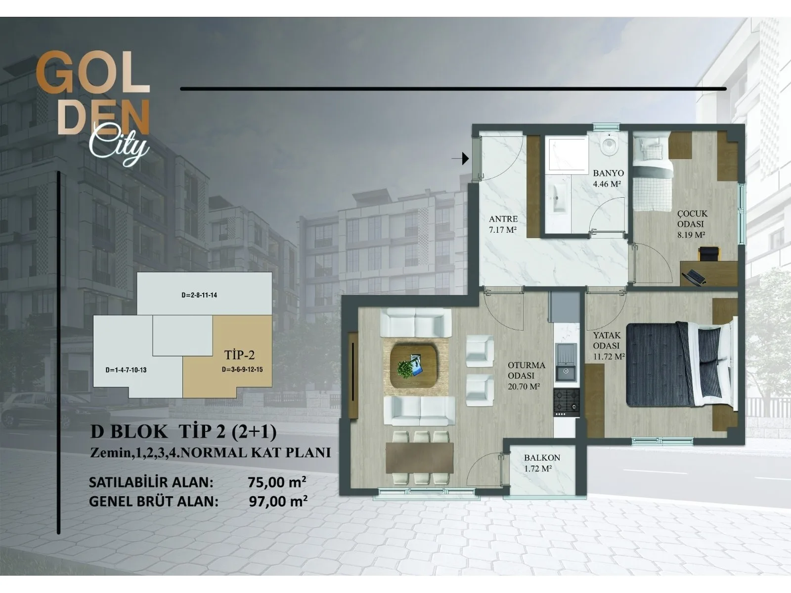Golden Cıty, Sancaktepe — dış cephe görselleştirmesi · 5. görsel