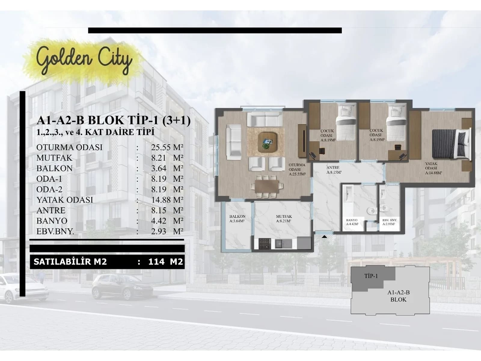 Golden Cıty, Sancaktepe — dış cephe görselleştirmesi · 3. görsel