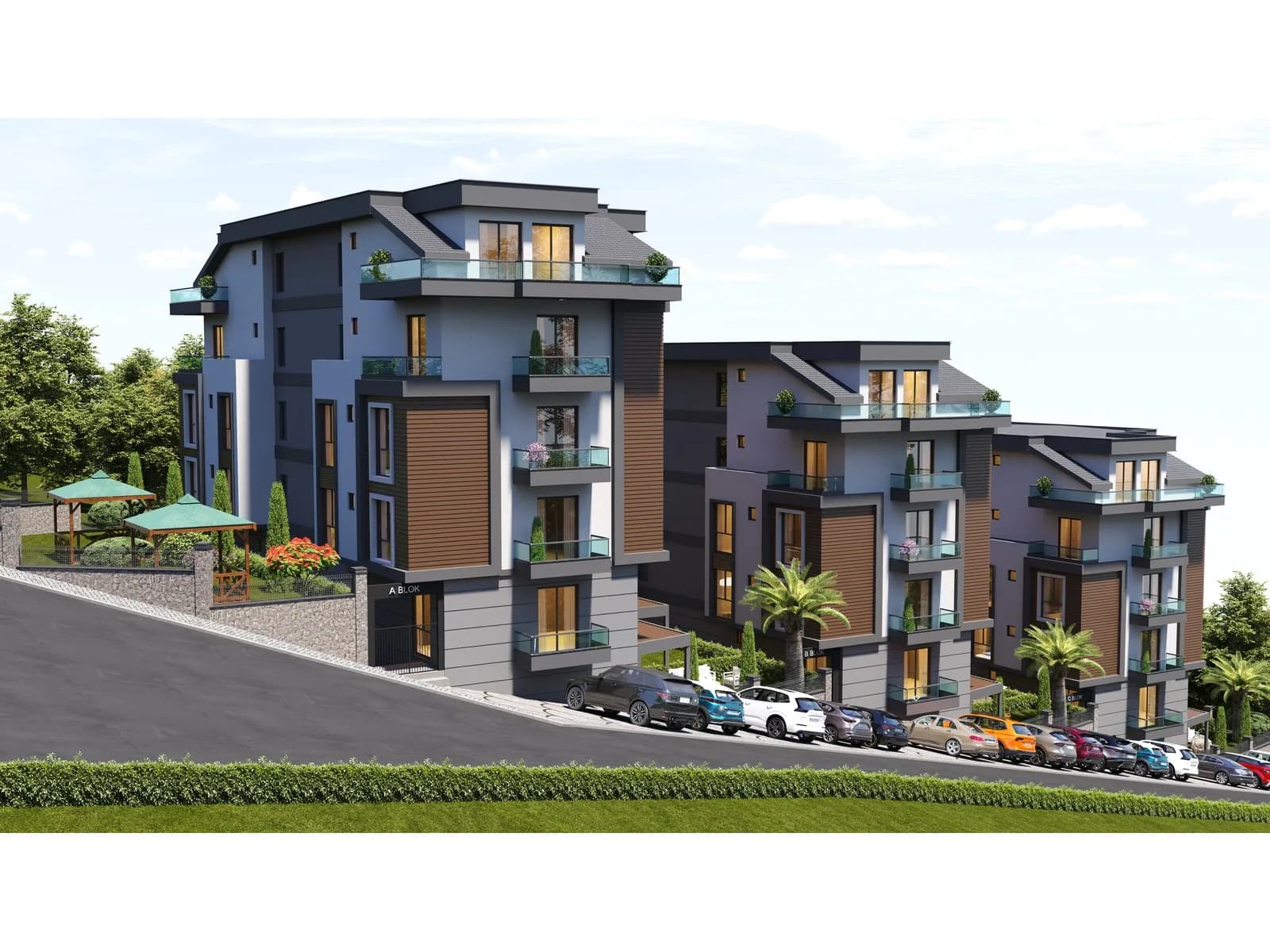 Green Life, İzmit — dış cephe görselleştirmesi