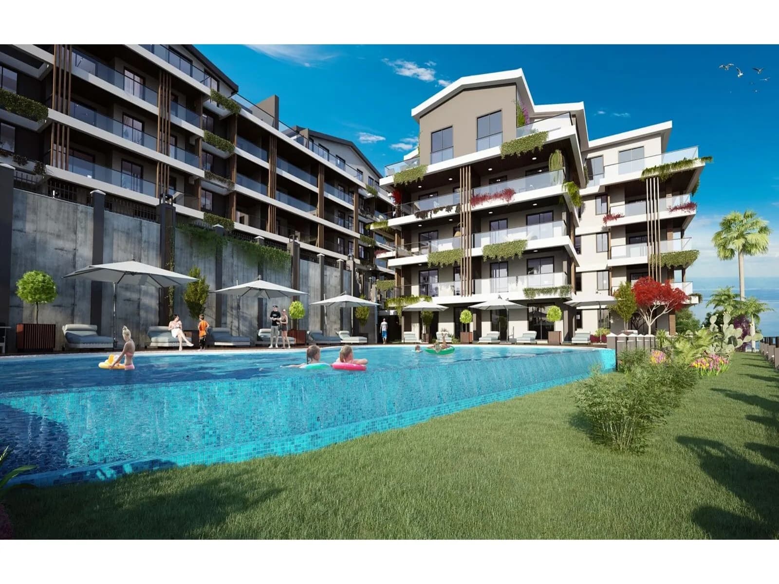 Güneş Life Güzelyalı, Mudanya — dış cephe görselleştirmesi