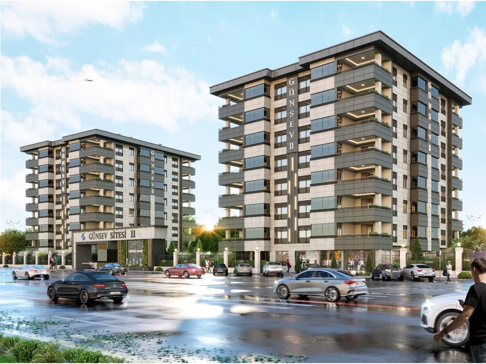 Günsev Sitesi 11, Şahinbey — dış cephe görselleştirmesi · 4. görsel