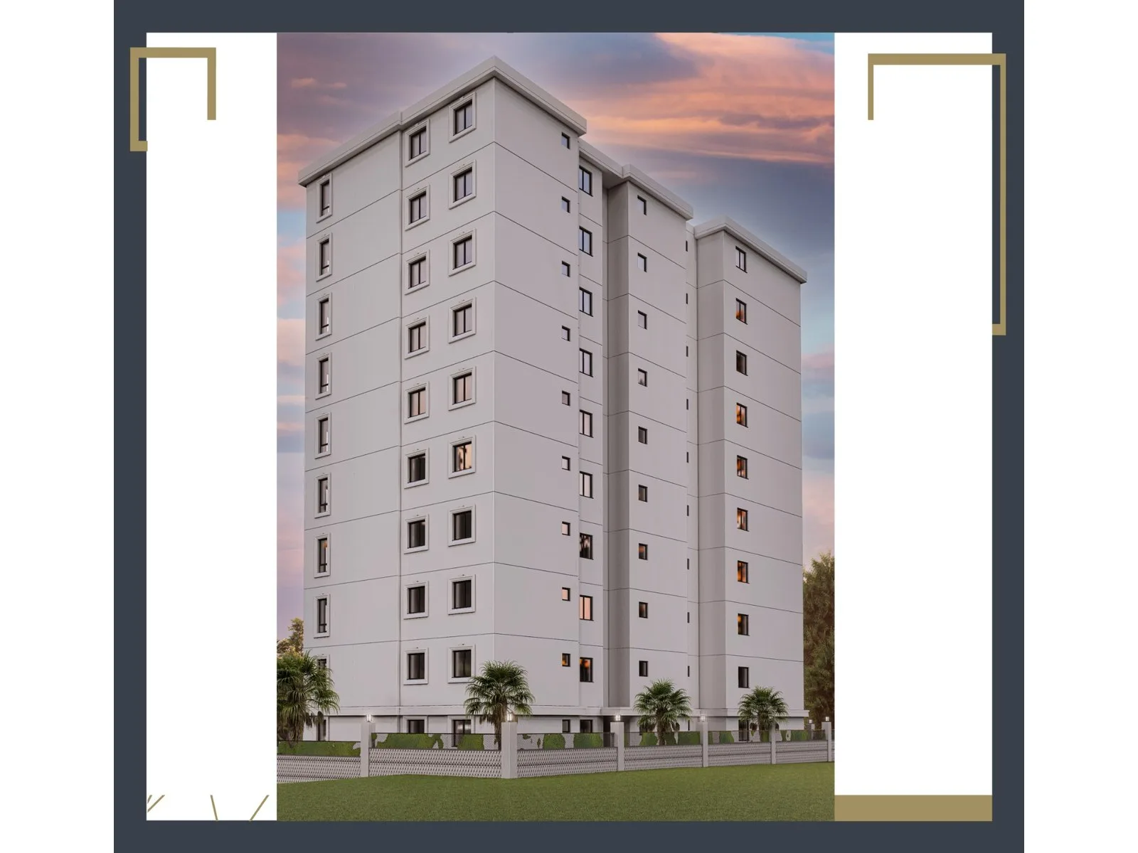 Halit Bey Apartmanı, Tuzla — dış cephe görselleştirmesi