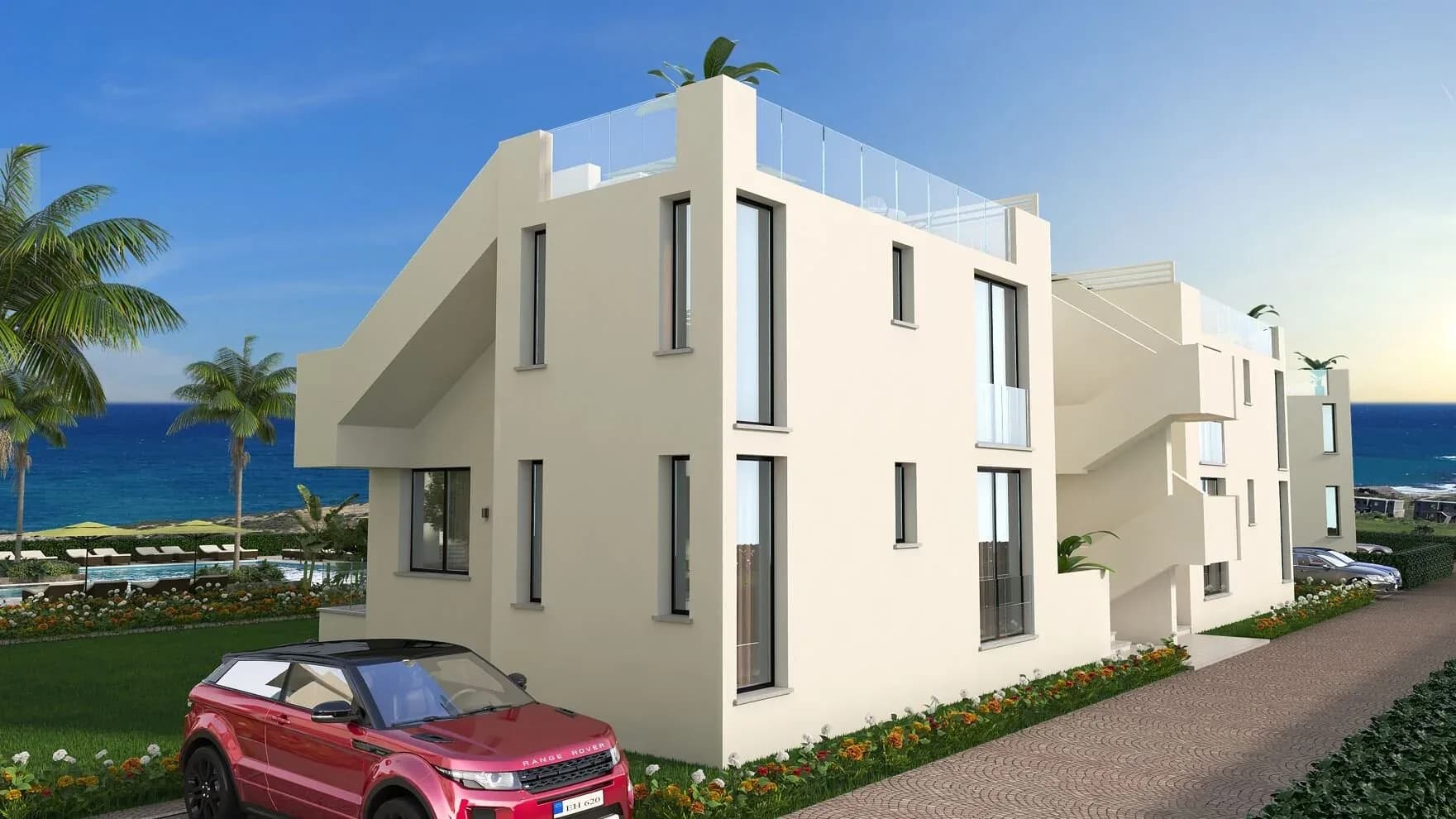 Hex Blue Apartments, Girne — dış cephe görselleştirmesi · 3. görsel