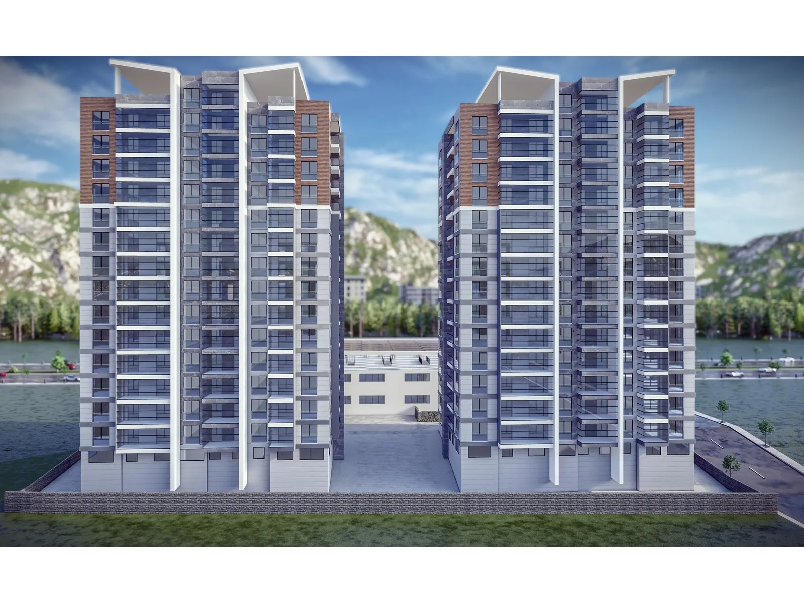 İstikbal Cadde Sitesi, Kastamonu — dış cephe görselleştirmesi