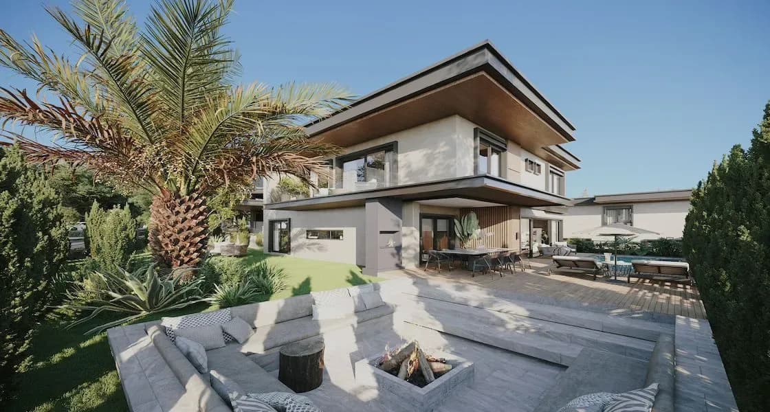 Küreburgaz Villaları 2, Büyükçekmece — dış cephe görselleştirmesi · 4. görsel