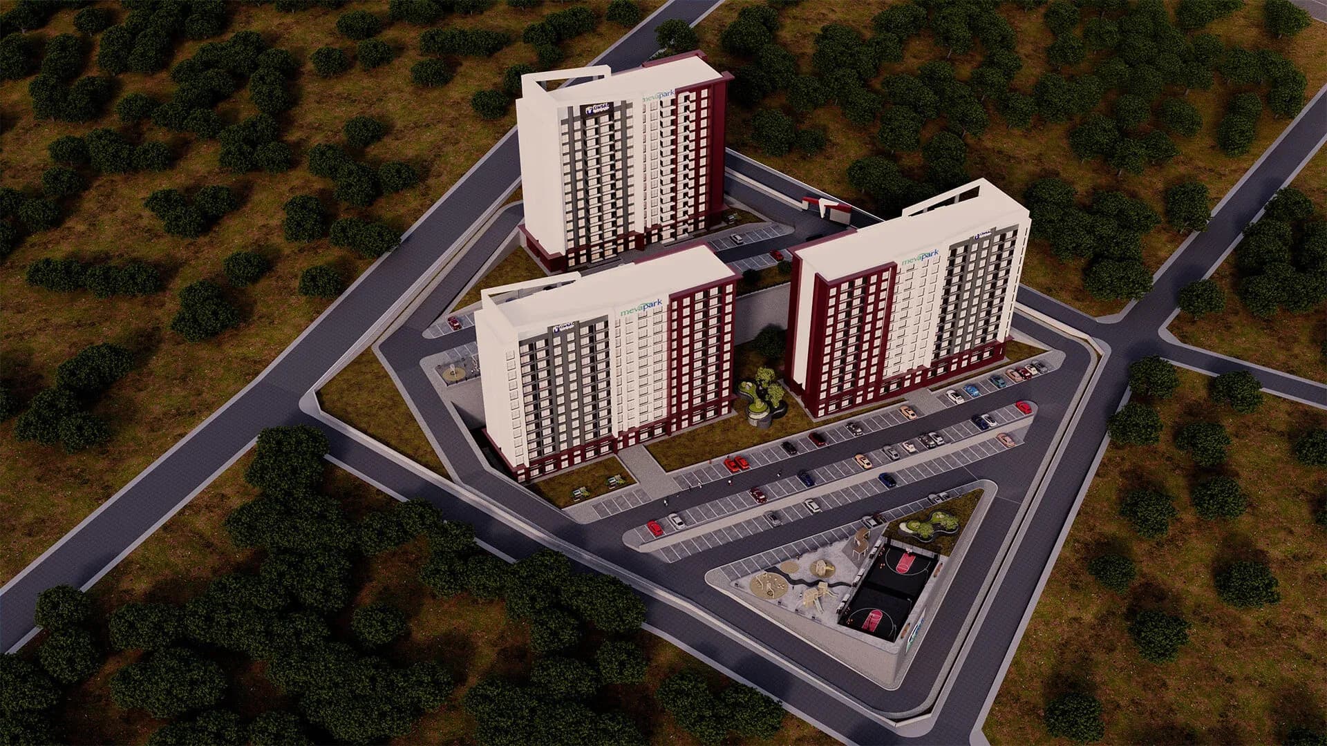 Mevapark, Etimesgut — dış cephe görselleştirmesi
