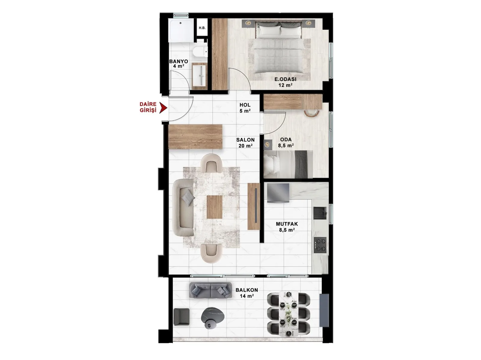 Novahome 2, Osmangazi — dış cephe görselleştirmesi · 2. görsel