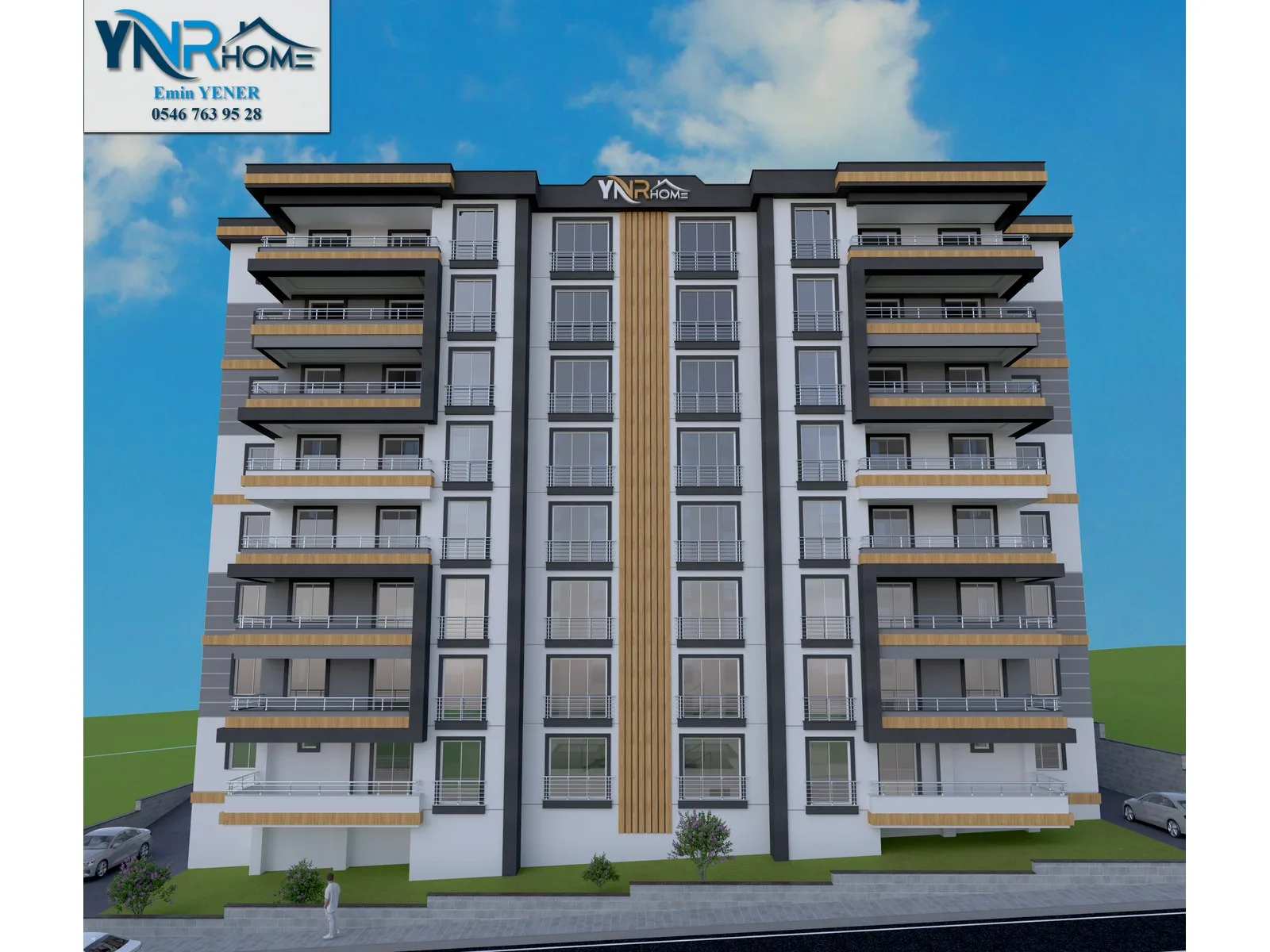 Nur Apartmanı, Nevşehir — dış cephe görselleştirmesi · 4. görsel