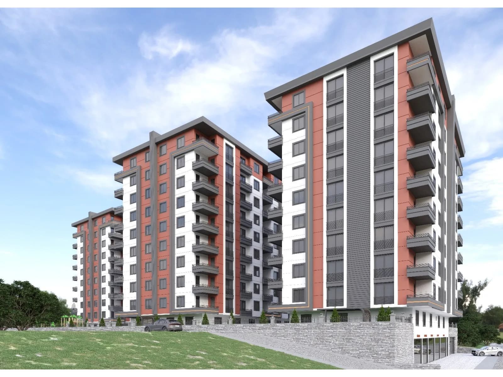 Oral City, Giresun — dış cephe görselleştirmesi