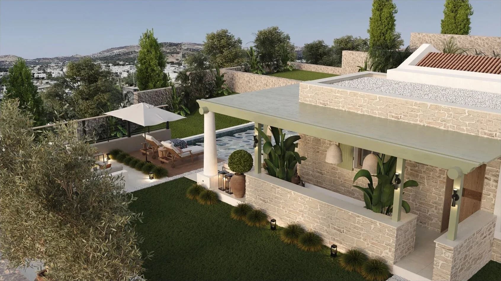 Oxalis Gümüşlük, Bodrum — dış cephe görselleştirmesi · 4. görsel