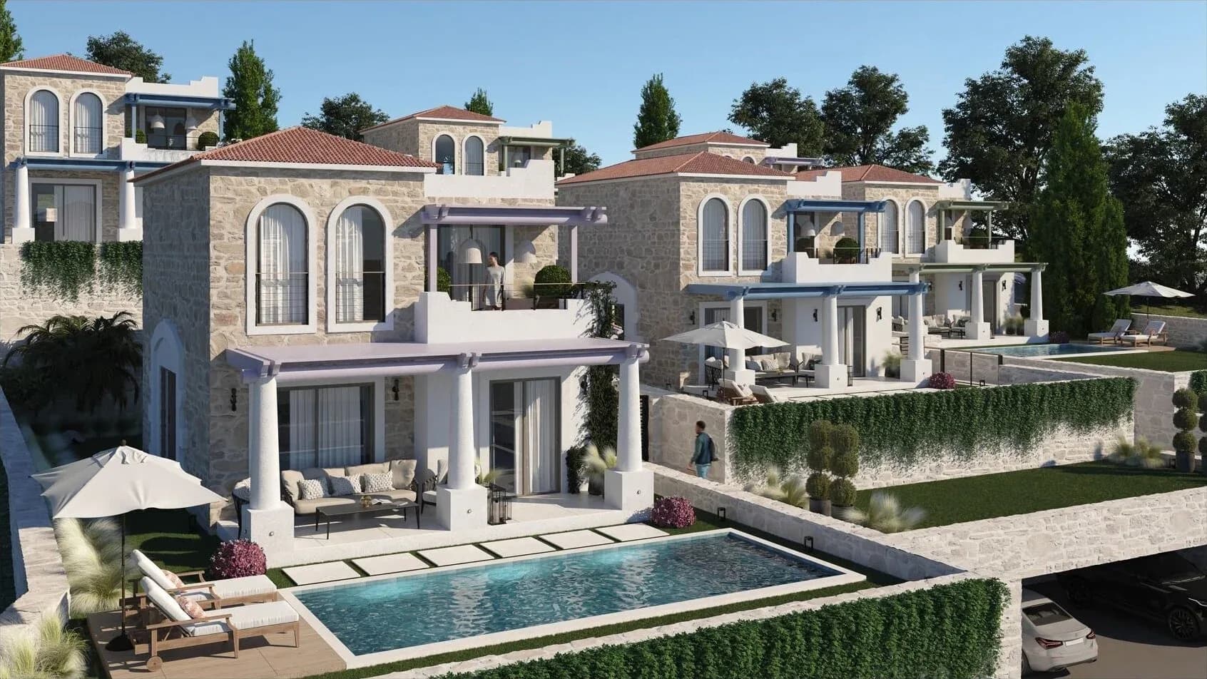 Oxalis Kadıkalesi, Bodrum — dış cephe görselleştirmesi